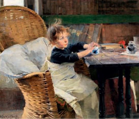 helene-schjerfbeckin maalaus nimeltä Toipilas